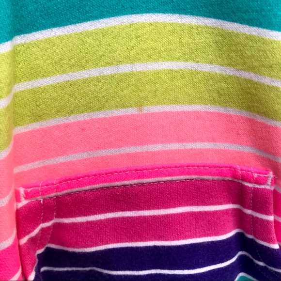 18m Rainbow stripes sweatshirt hoodie pullover sweater multicolored - Picture 4 of 6